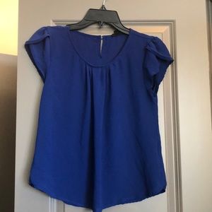 Cobalt blue business casual top